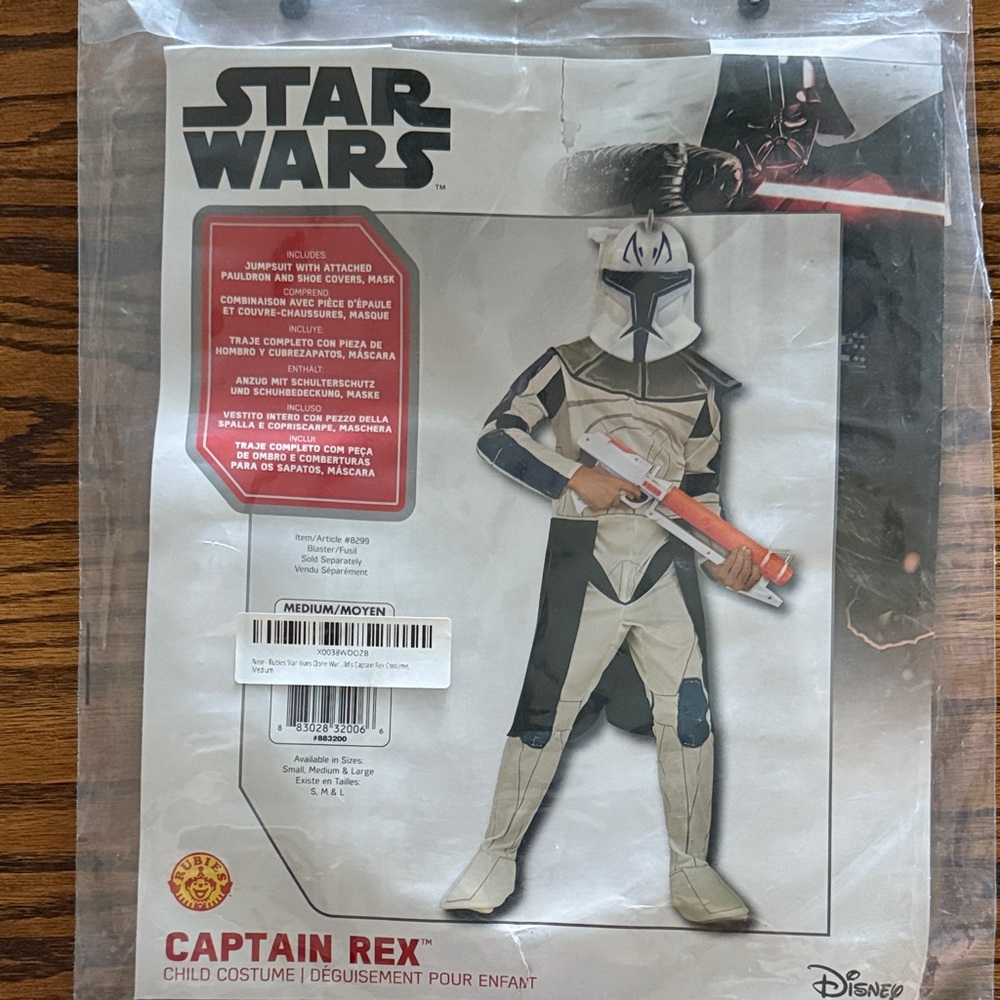 Star Wars Captain Rex Action Figure Costume - White, Blue, Black